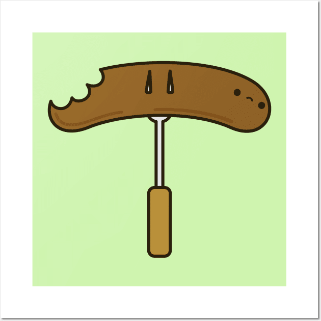 Sad sausage Wall Art by peppermintpopuk